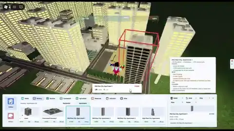 Place a housing footprint and watch construction start on the empty plot