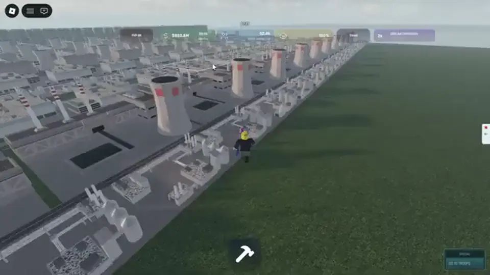 Research facility UI on Place 103767961452227 — unlock surface, not a finished vehicle